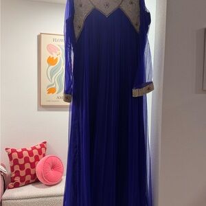 Elegant Blue Gown Shalwar kameez/ desi clothes